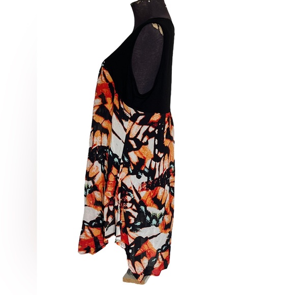 Taking Shape Womens Sleeveless Tunic Blouse Sheer Animal Print Plus Sz S / 16 - Picture 4 of 8